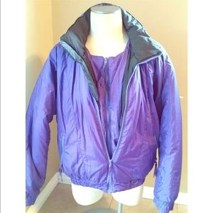 Vintage Sportscaster purple puffer jacket EUC
